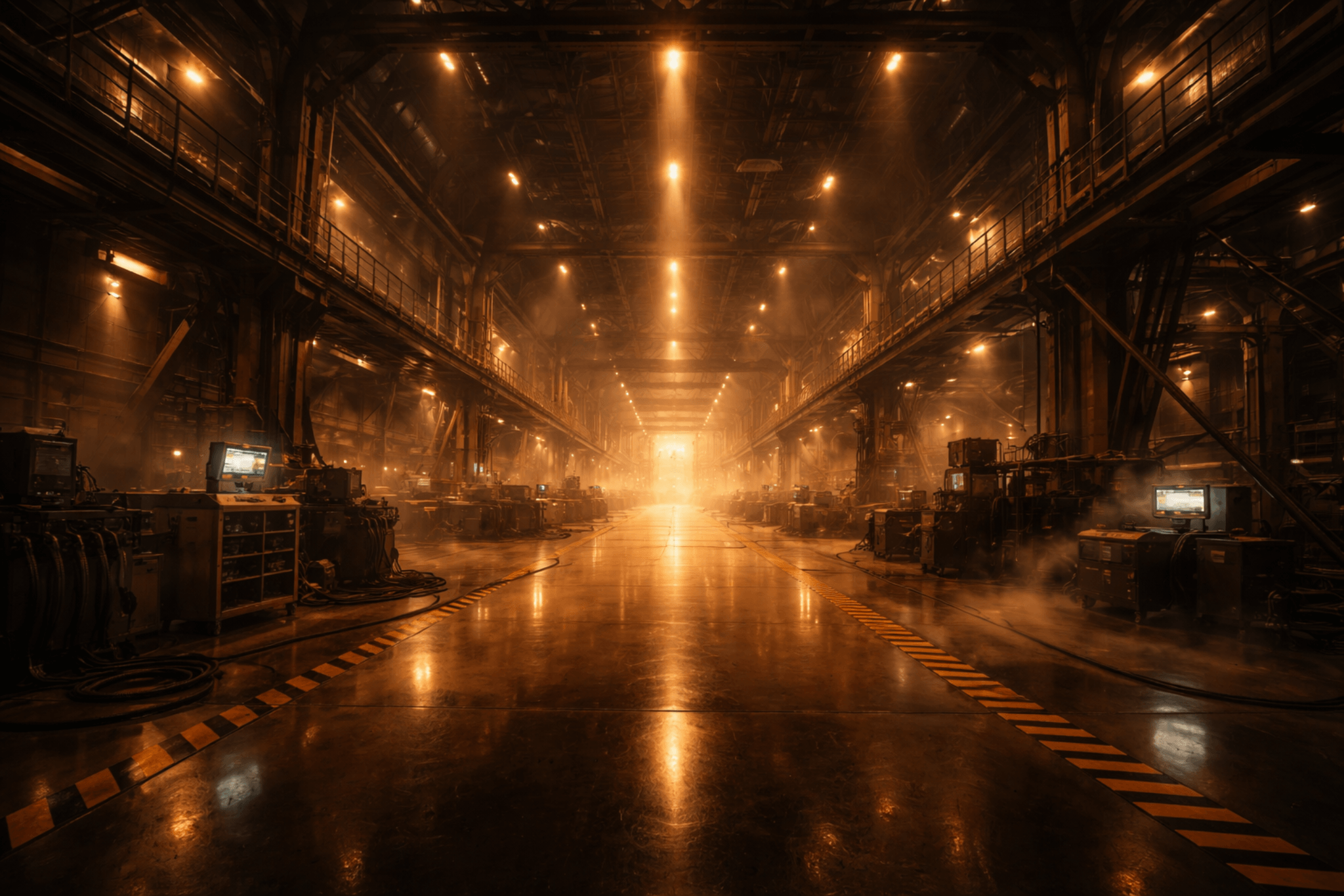 Immersive cinematic scene representing decision-making under pressure